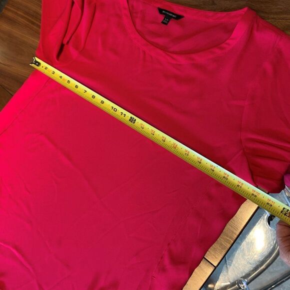 Banana Republic blouse, EUC, Sz large, tunic, long sleeve, intense pink - Picture 4 of 15